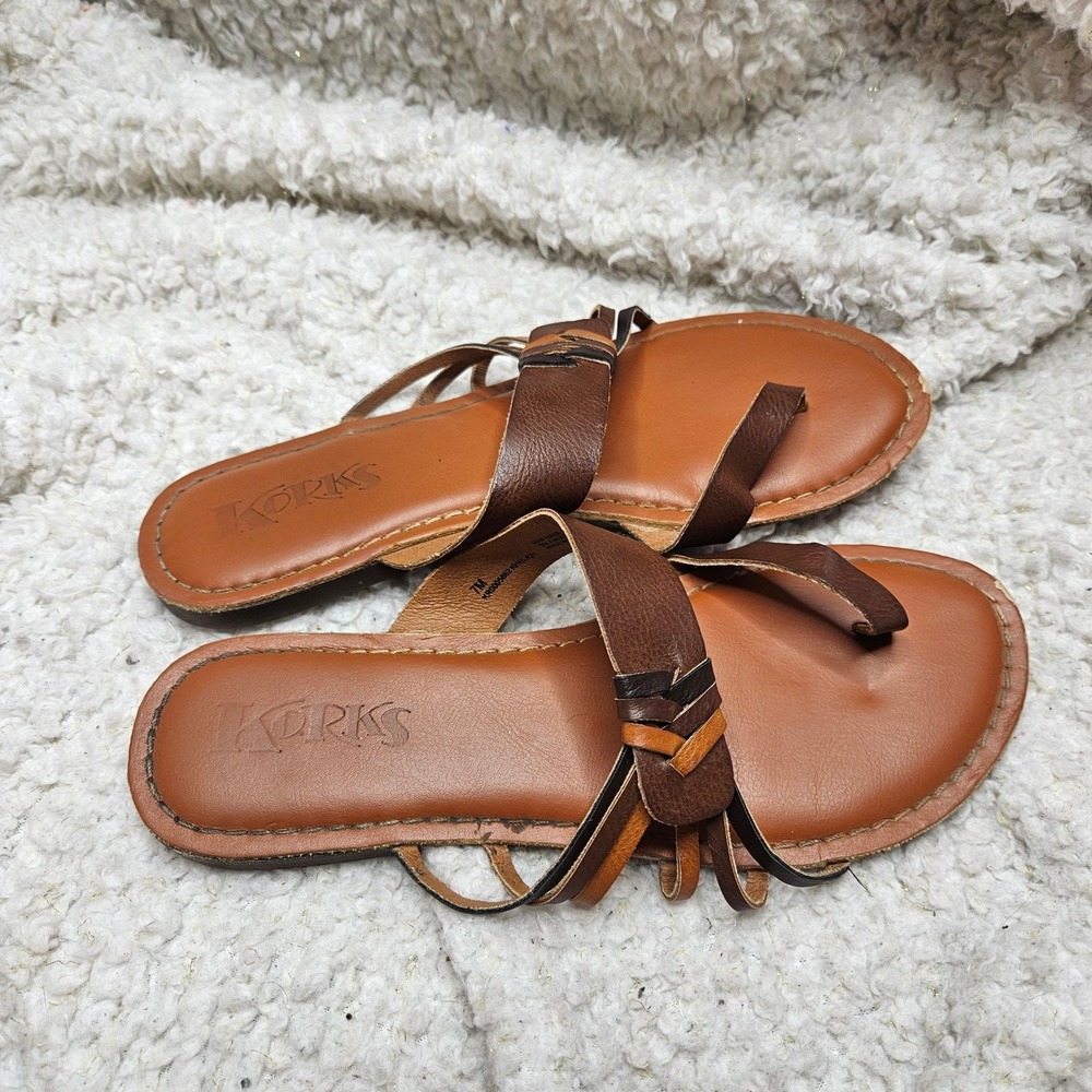 Korks by Kork-ease Raine Strappy Vegan Leather Sandals sz 7